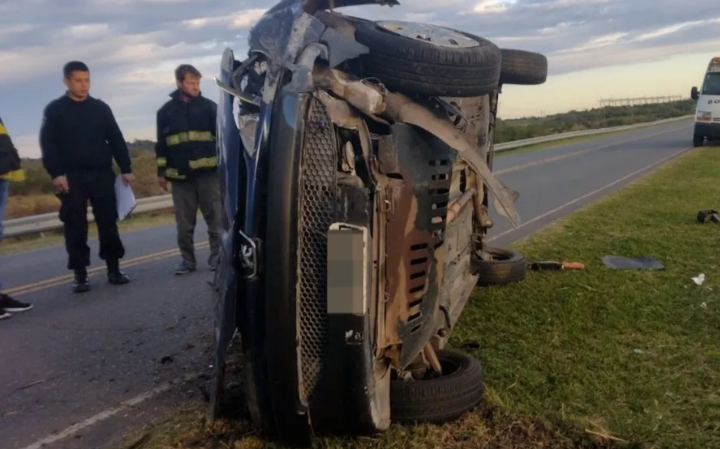 VillaOcampoSF Volcó un automóvil sobre Ruta Provincial N 1