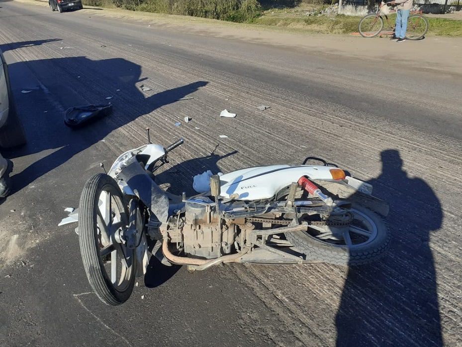 VillaOcampoSF Las Toscas accidente de tránsito entre una moto