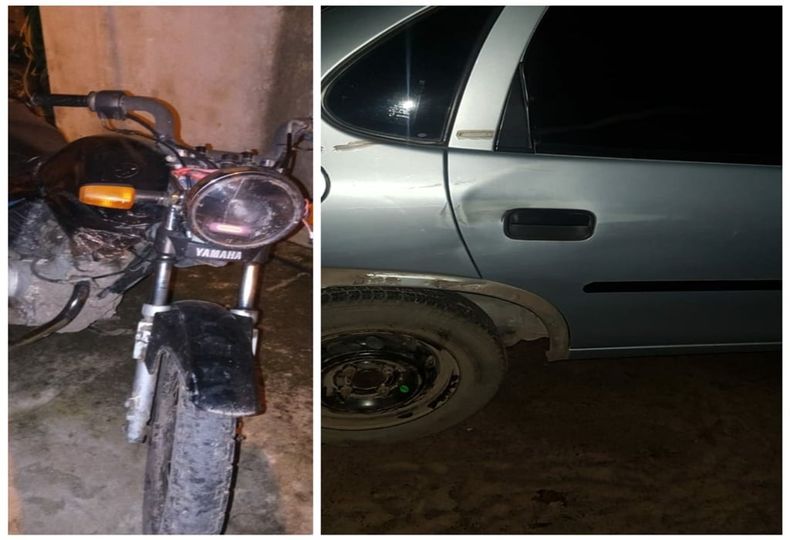 VillaOcampoSF Florencia Chocaron un automóvil y una moto