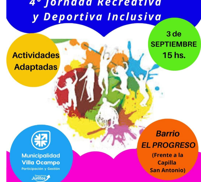 .: VillaOcampoSF :. - 4º JORNADA RECREATIVA Y DEPORTIVA INCLUSIVA